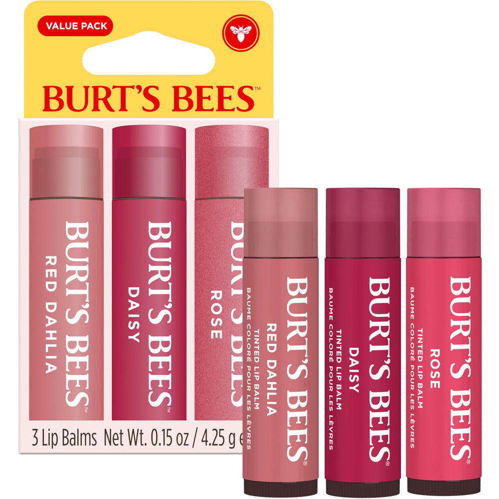 Burt's Bees labial tintado trio margarita, color sutil para realzar labios.