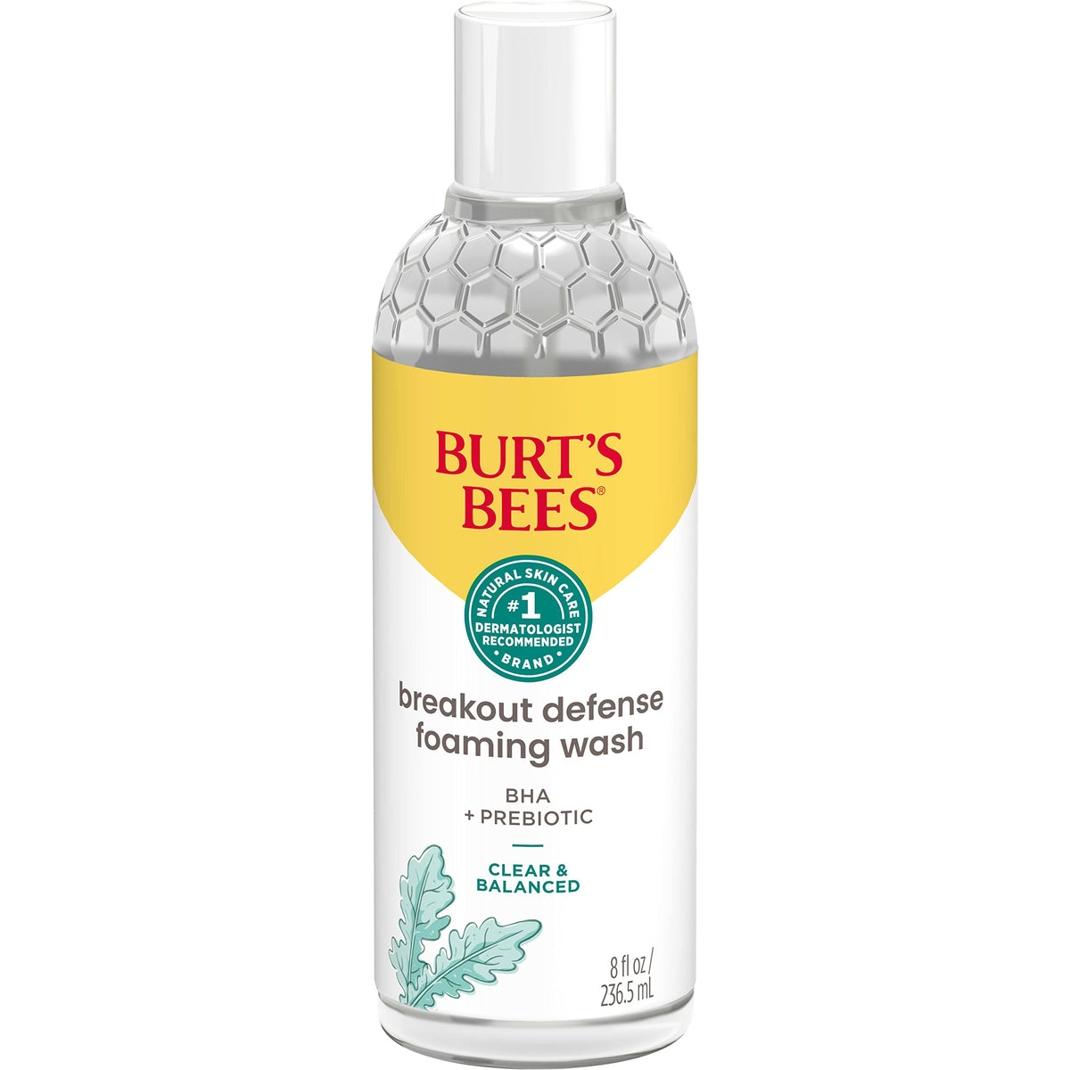 Burts Bees LQuery limpiador espumoso 8 oz en acción, elimina impurezas y regula el exceso de grasa.
