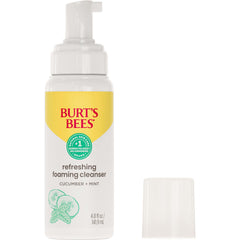 Burt's Bees limpiador espumoso refrescante en botella con pepino y menta para piel limpia
