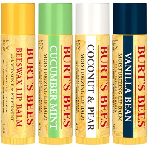 Burt's Bees Lip Balm cuidado labial portátil, fácil de llevar.