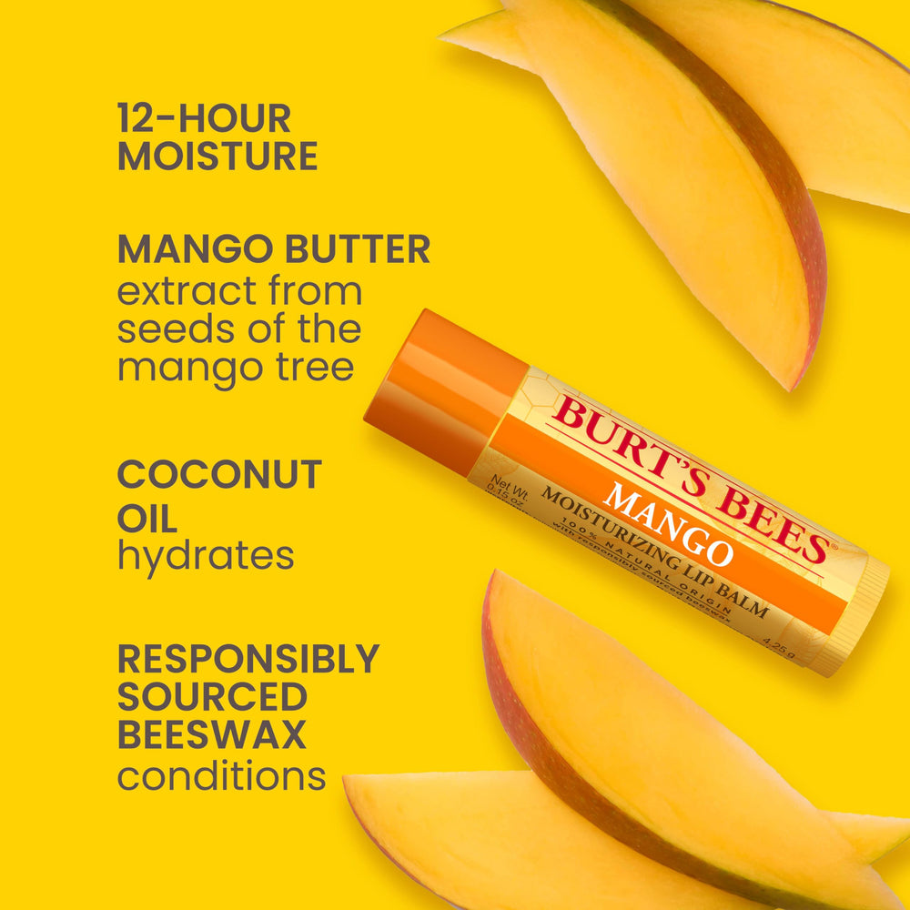 Burt's Bees Lip Balm Mango: aroma tropical y labios más suaves.