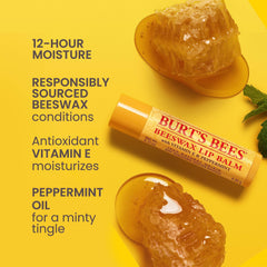Burt's Bees Lip Balm pepino menta en tubo, sensación fresca y hidratante.