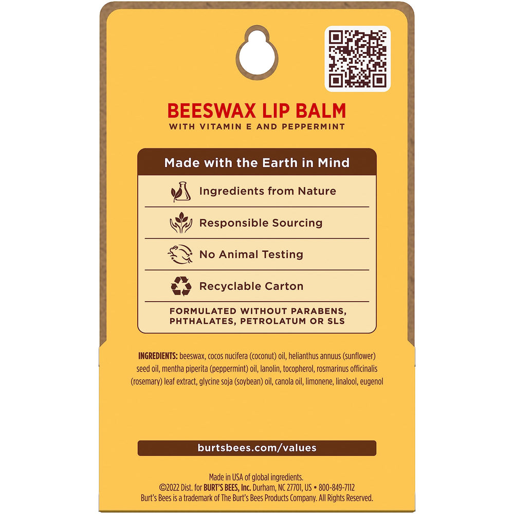 Pocket-sized Burt's Bees lip balm ideal for daily on-the-go care.