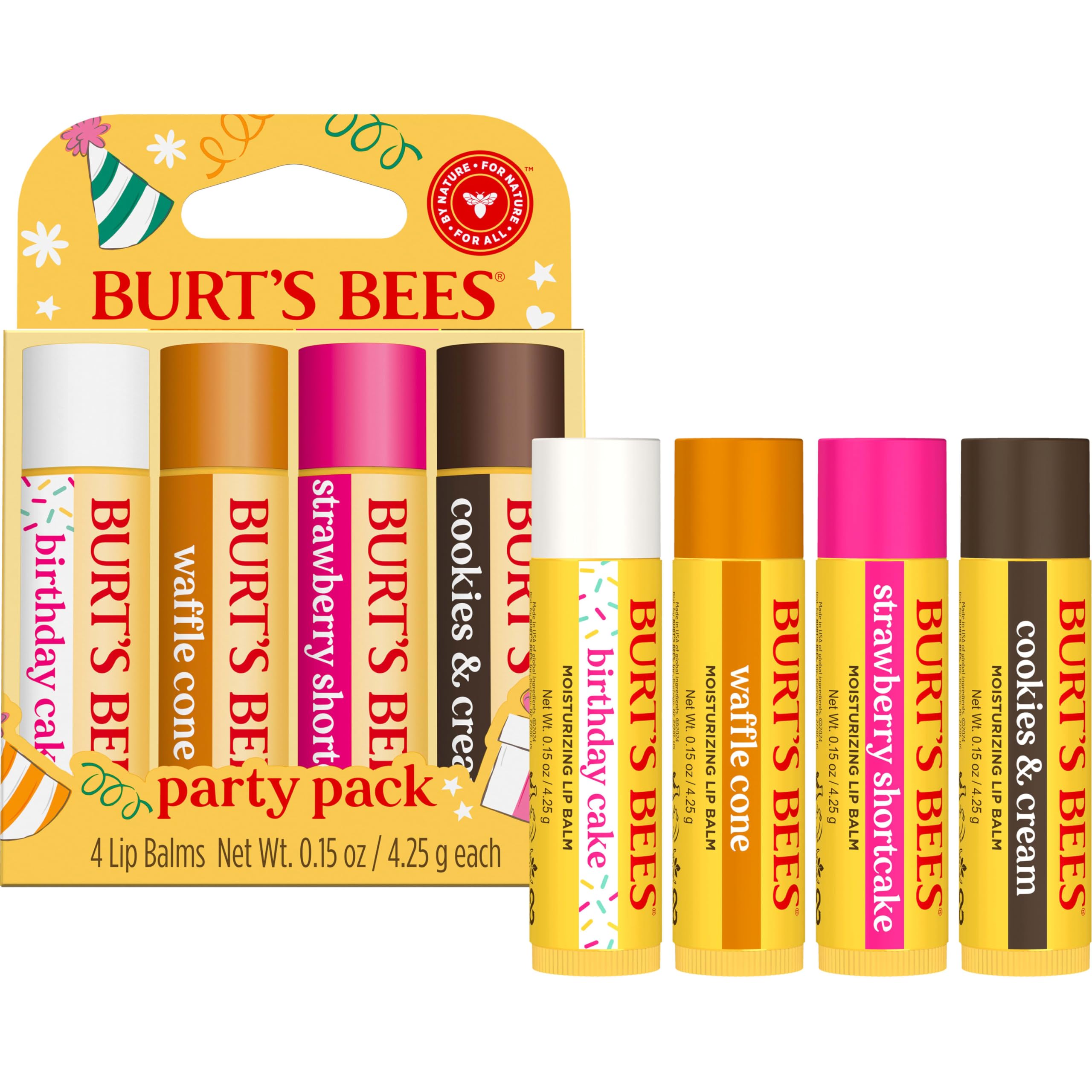 Matte finish lip balm with Burt's Bees natural origin formula