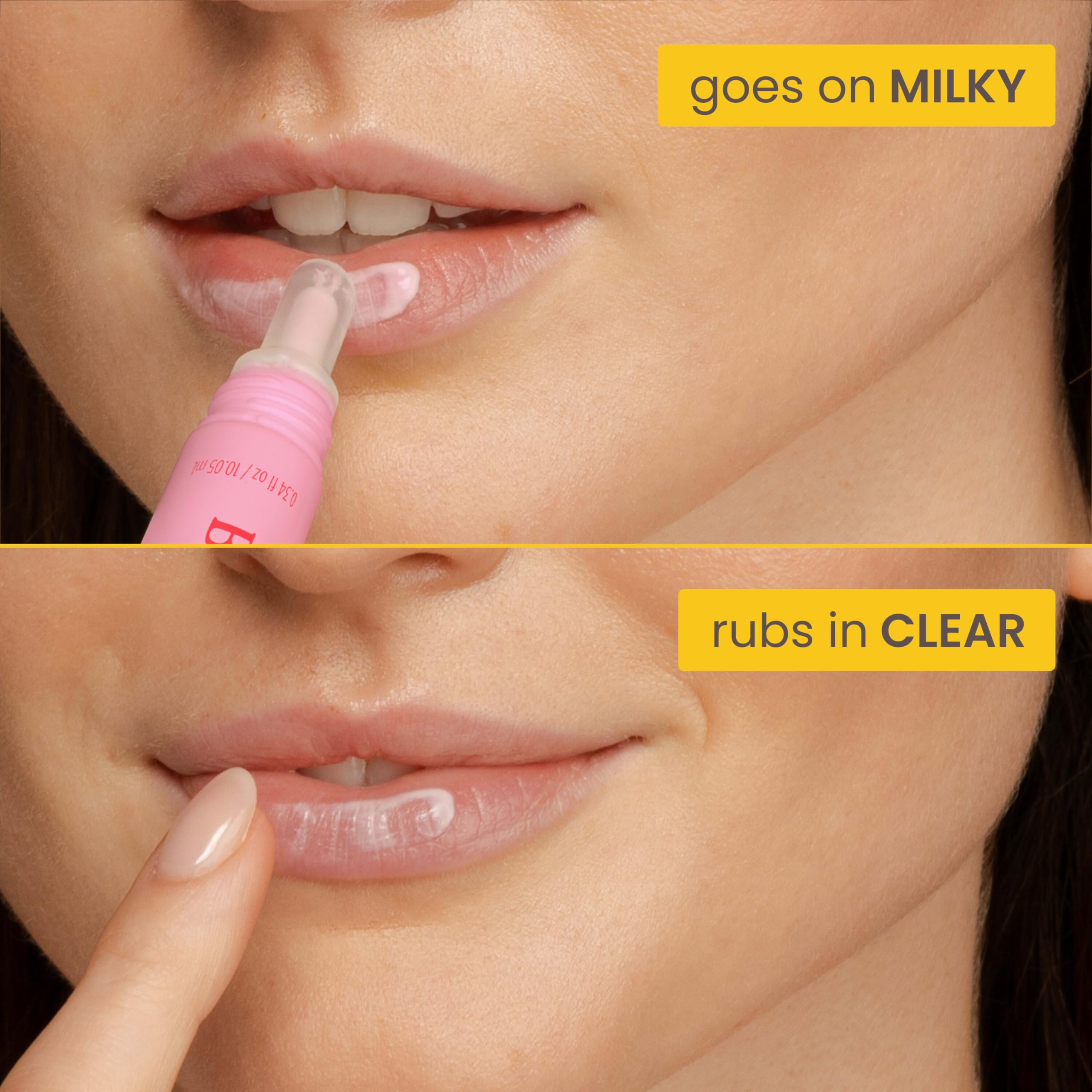 Burt’s Bees Lip Milk, aplicación directa desde el tubo.