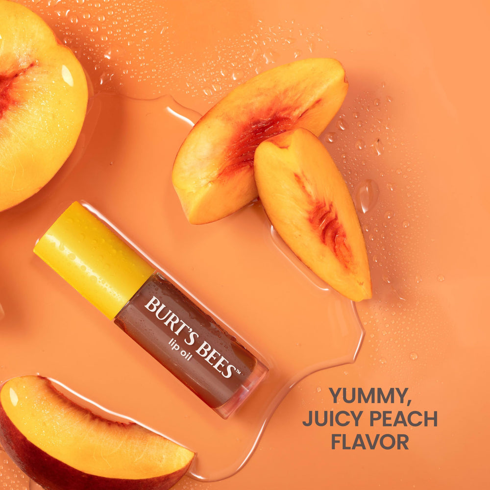 Burt's Bees Lip Oil Golden Hour peach flavor note