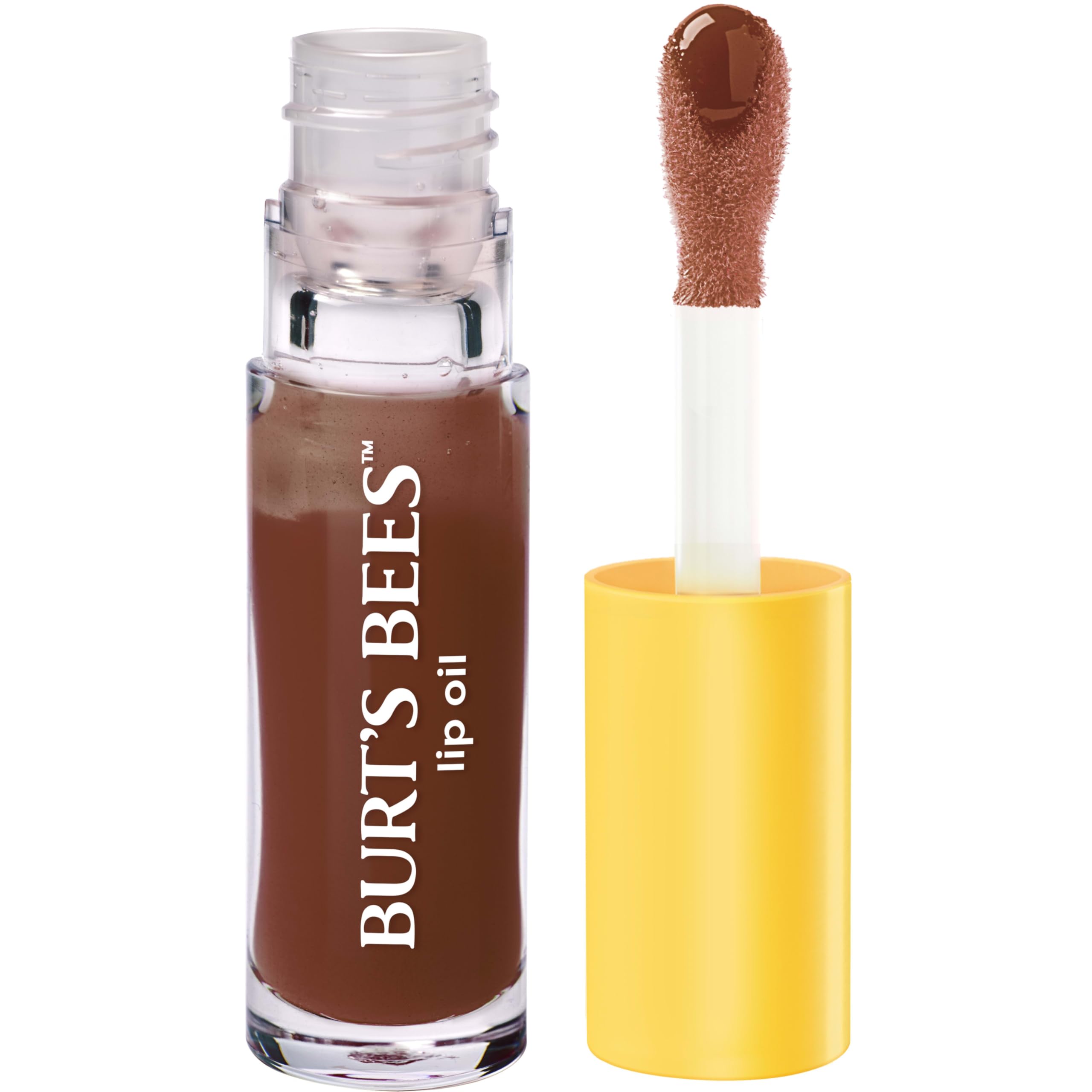 Burt's Bees Lip Oil Golden Hour wand applying precise color