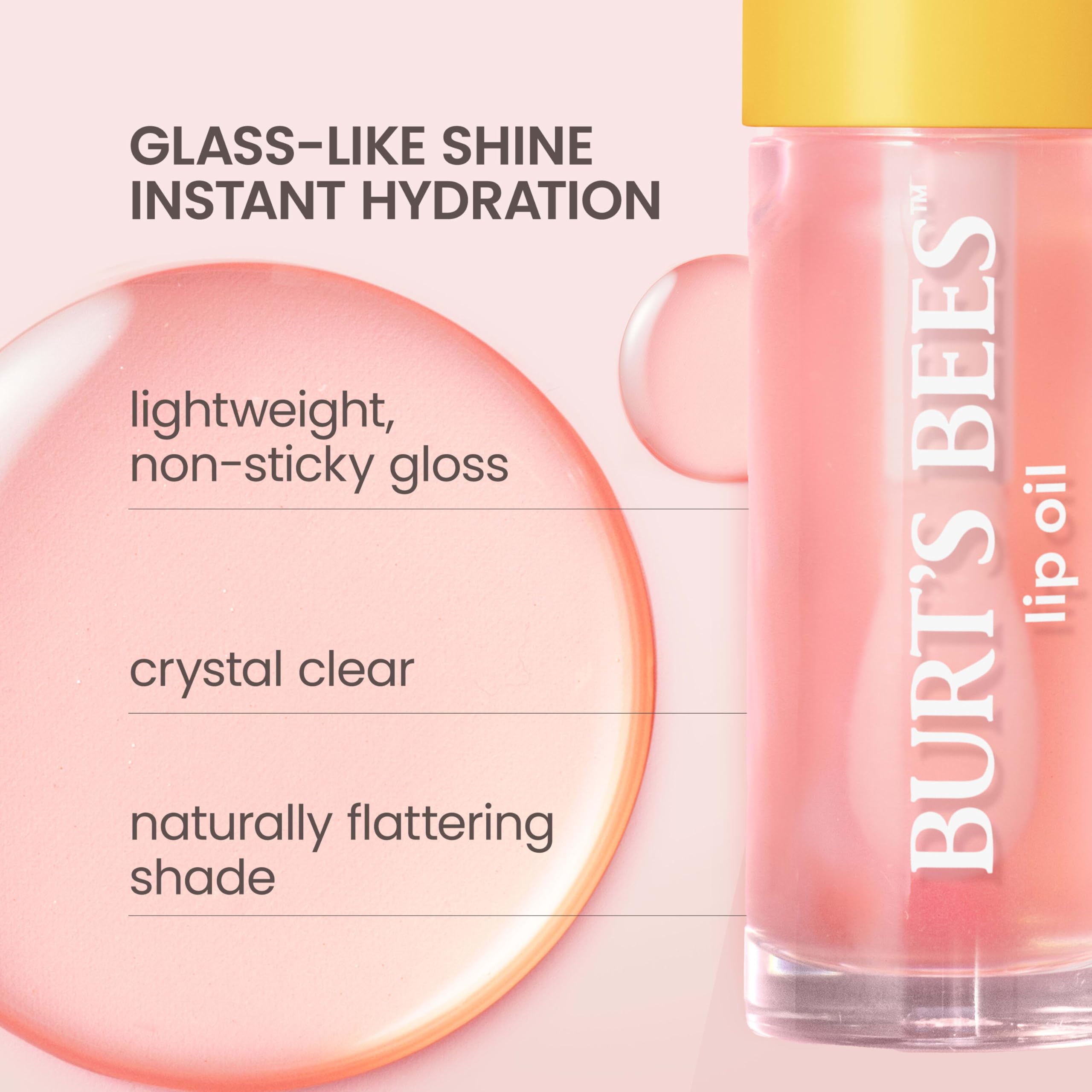 Burts Bees Clear Day Lip Oil nourishes lips with jojoba and meadowfoam oils.