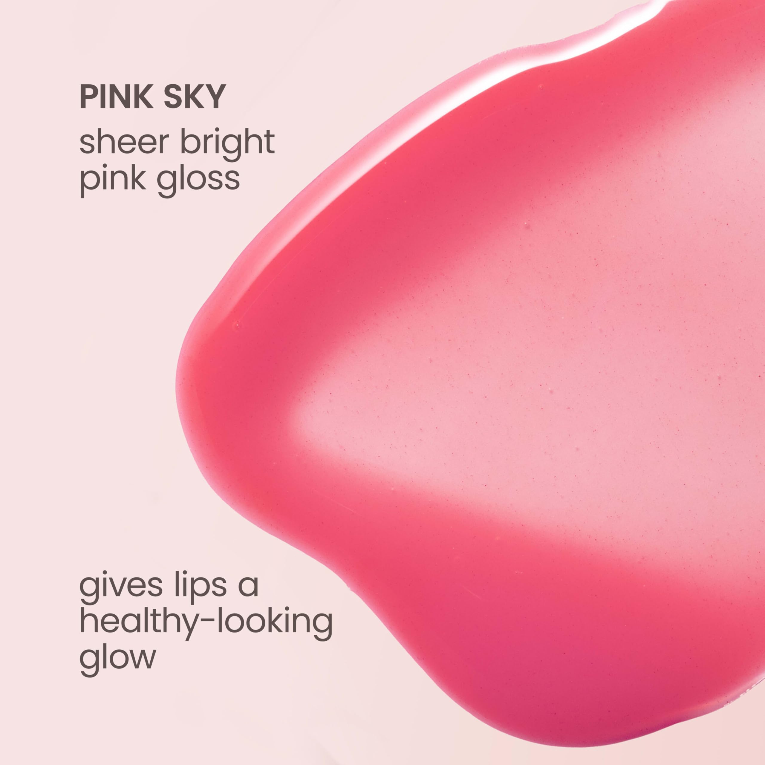 Burt's Bees Lip Oil Pink Sky non-sticky texture in use.