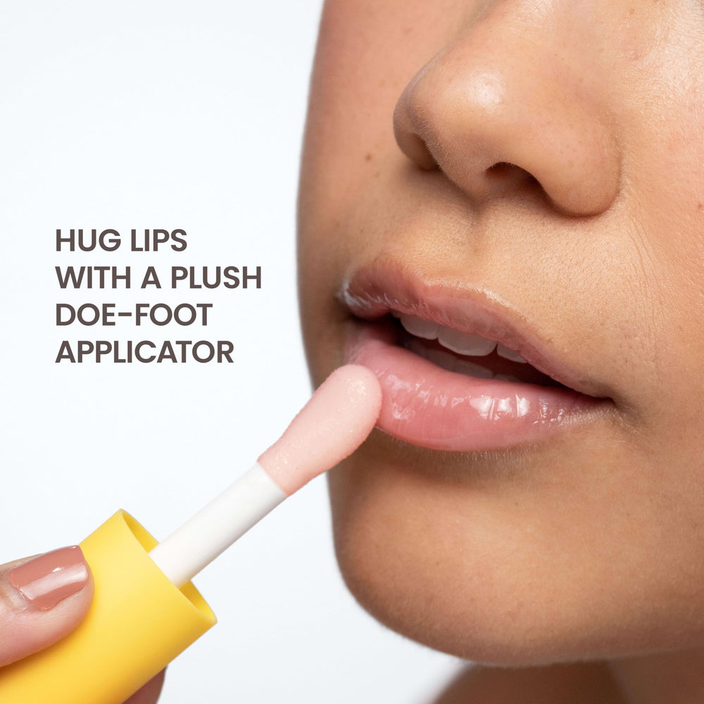 Burts Bees Lip Oil uses responsibly sourced jojoba oil and Vitamin E.
