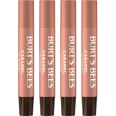 Burt's Bees Lip Shimmer Caramel close-up with a luminous, hydrating lip glow