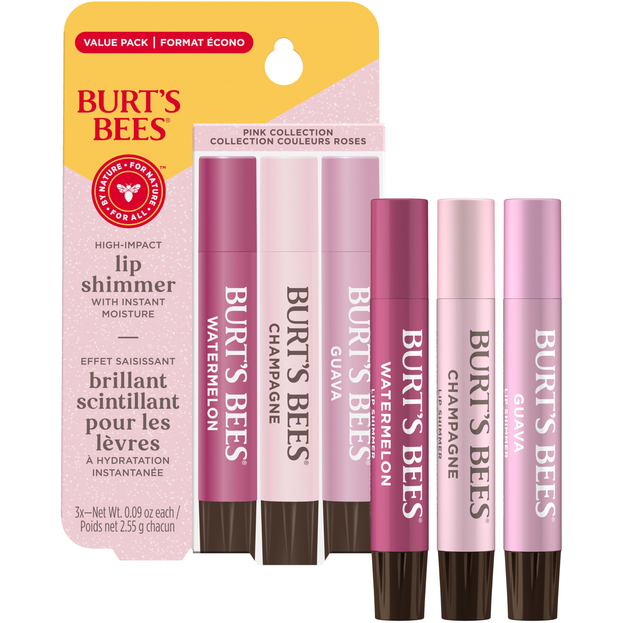 Burt's Bees Lip Shimmer Champagne: tono suave y brillo discreto.