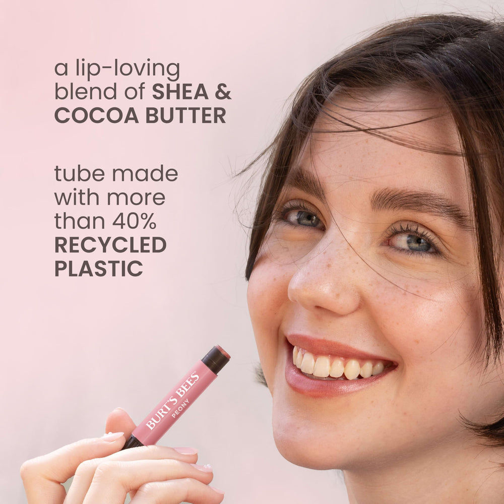 Burt's Bees Lip Shimmer Peony uses 100% natural origin ingredients.