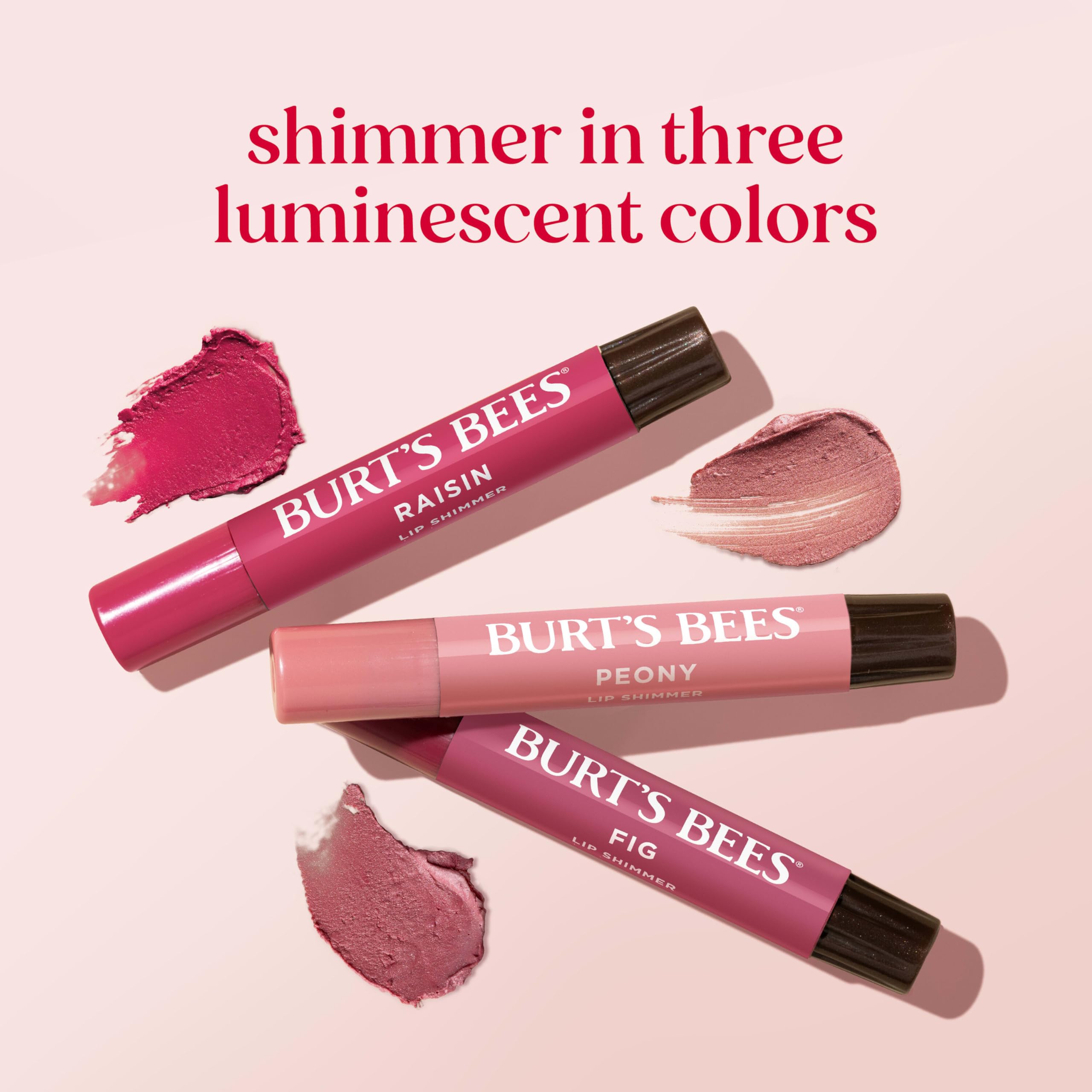 Burt's Bees Lip Shimmer Peony textura cremosa para uso diario