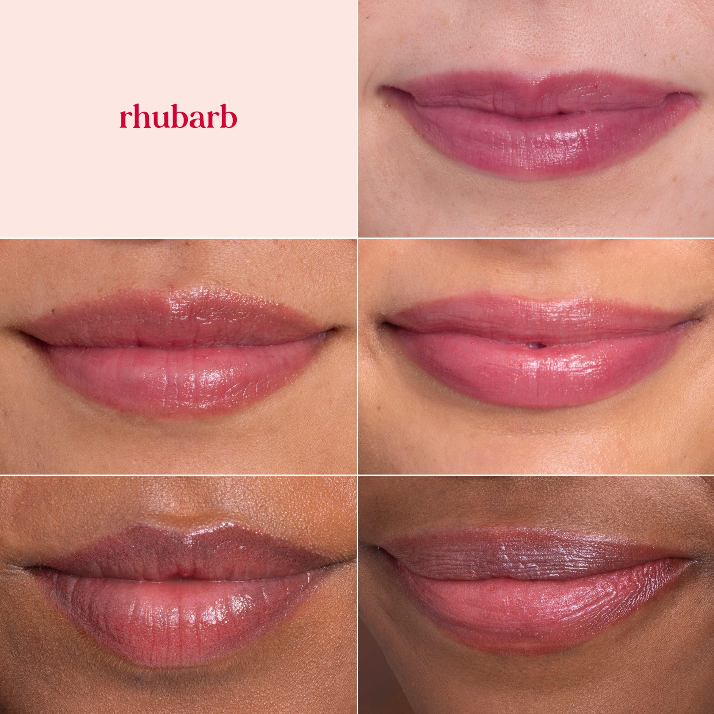 Burts Bees Lip Shimmer Rhubarb fresca menta para un toque vigorizante