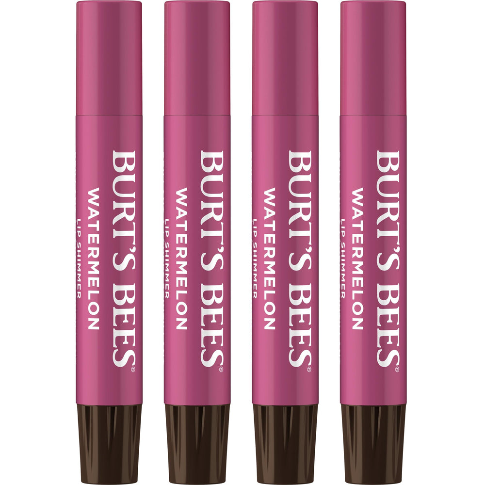 Burt's Bees Lip Shimmer Watermelon tube with warm luminescent color and hydration.