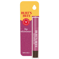 Burt's Bees Lip Shimmer Watermelon tube showing shimmer and hydration