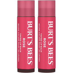 Burt's Bees Lip Tint Balm Petal Rose packaging highlights natural origin and carton