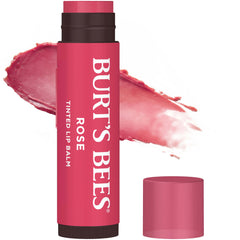 Burt's Bees Lip Tint Balm Rose Tint tube offering daily hydration with subtle color