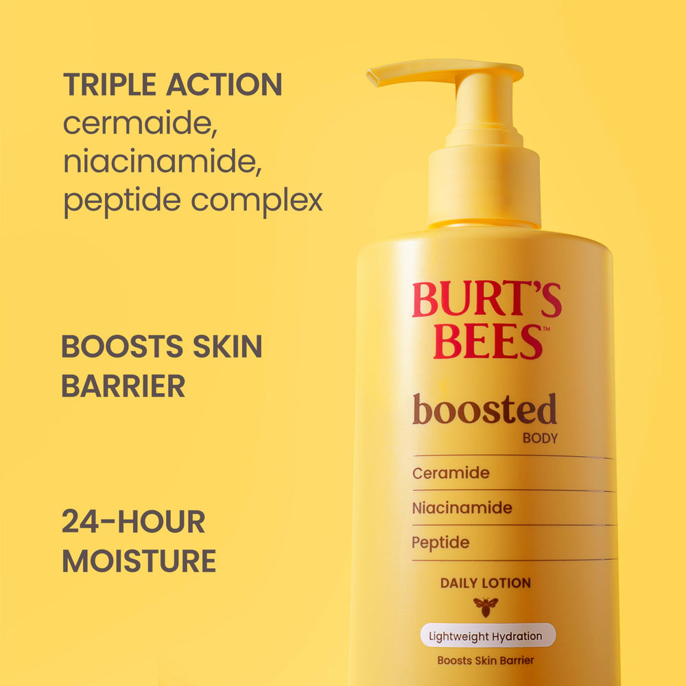 Burt's Bees loción corporal con niacinamida y péptidos, piel más suave