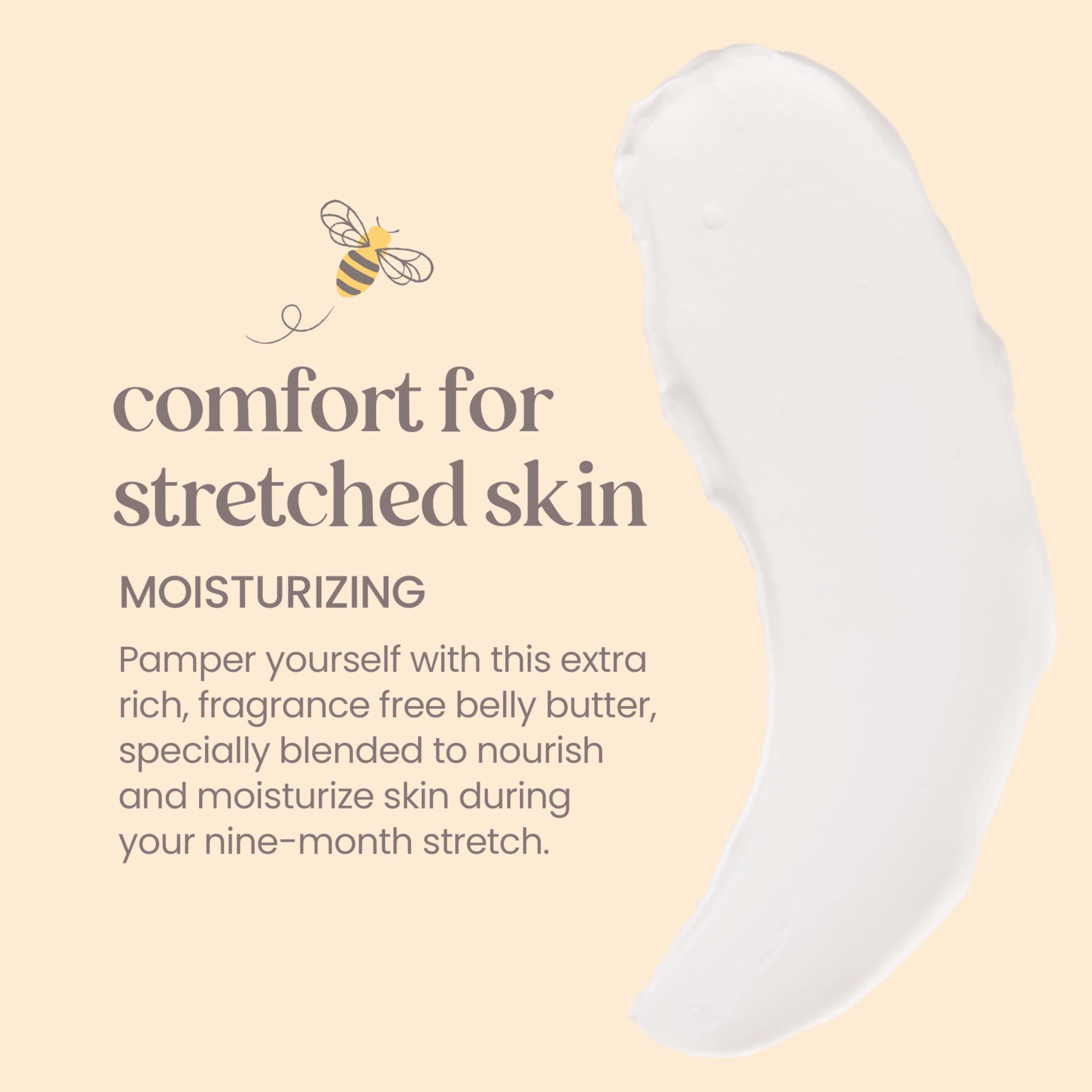 Creamy Burt's Bees Mama Belly Butter texture close-up for smooth application