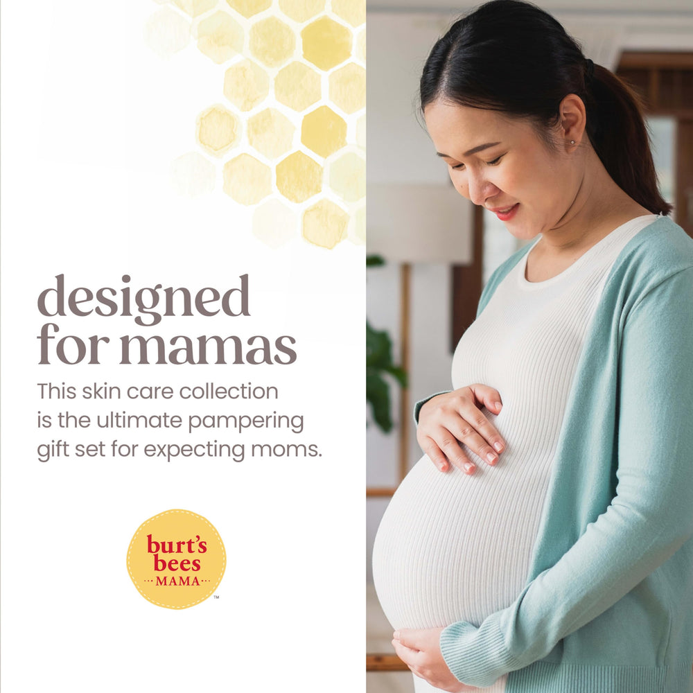 Burt's Bees Mama Gift Set belly butter application close-up