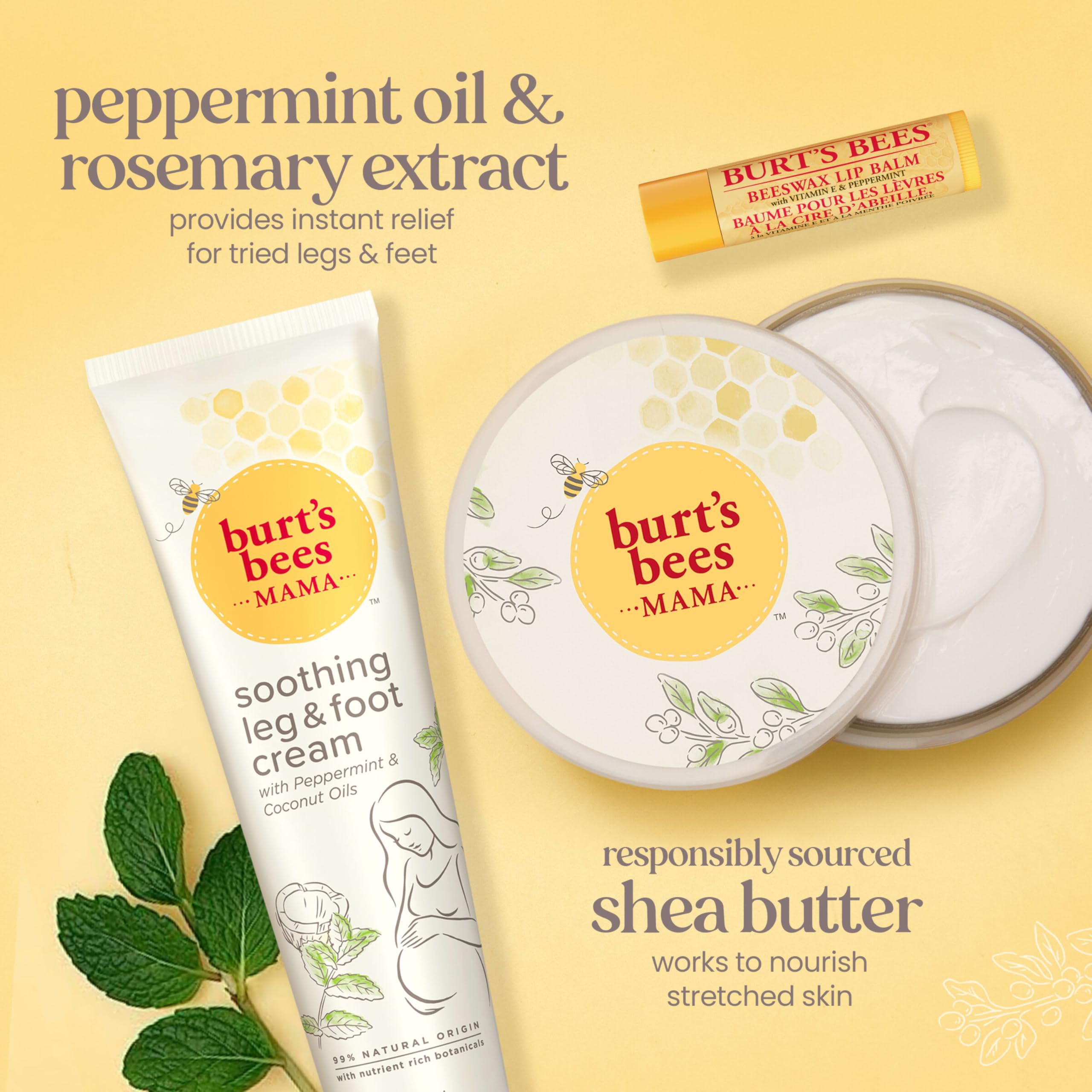 Burt's Bees Mama Gift Set gift tin, ready-to-give packaging