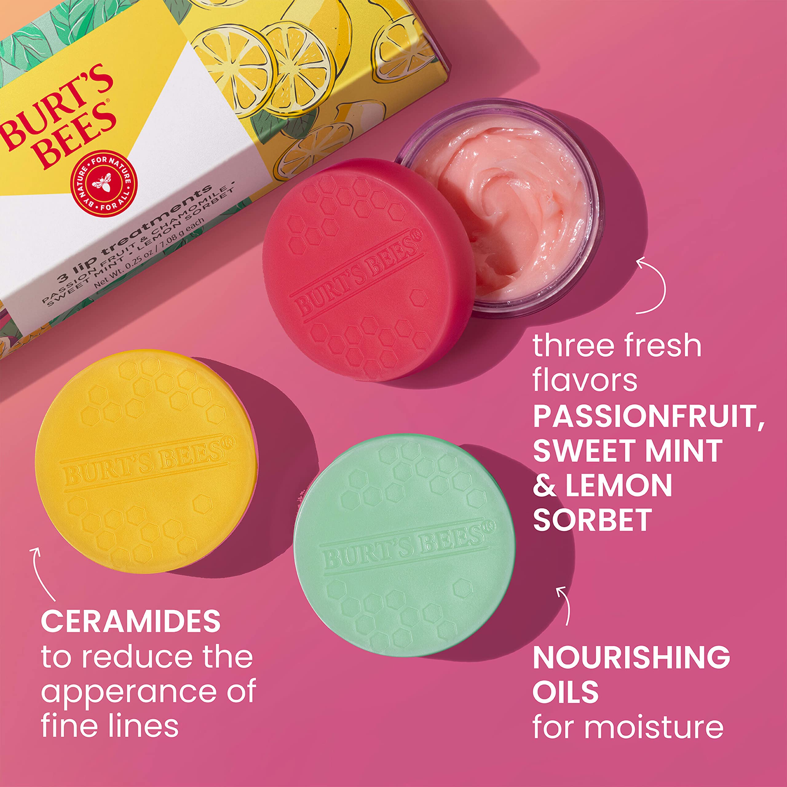 Mascarilla Burt's Bees menta dulce con textura brillante suave