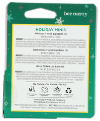 Burt's Bees Minis labial navideño, tres tubos para uso diario suave