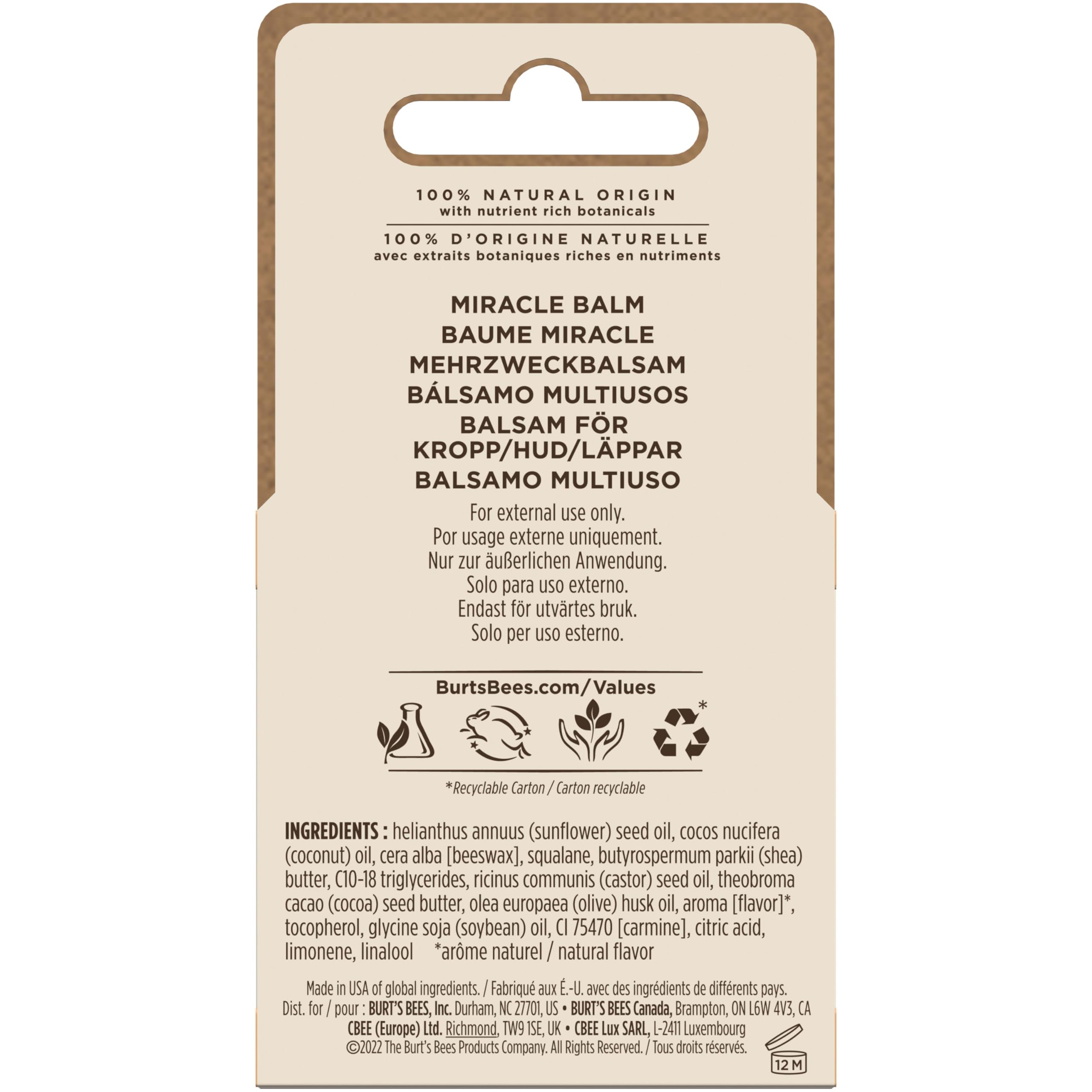 Burt's Bees Miracle Balm lip moisturizer or gloss on lips