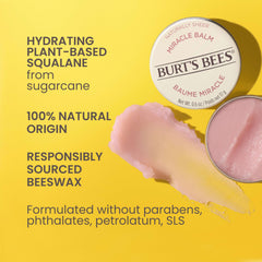 Burt's Bees Miracle Balm on lips for lasting moisture