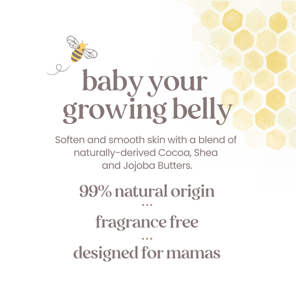 Natural Burt's Bees Mama Belly Butter formula with shea, cocoa and jojoba