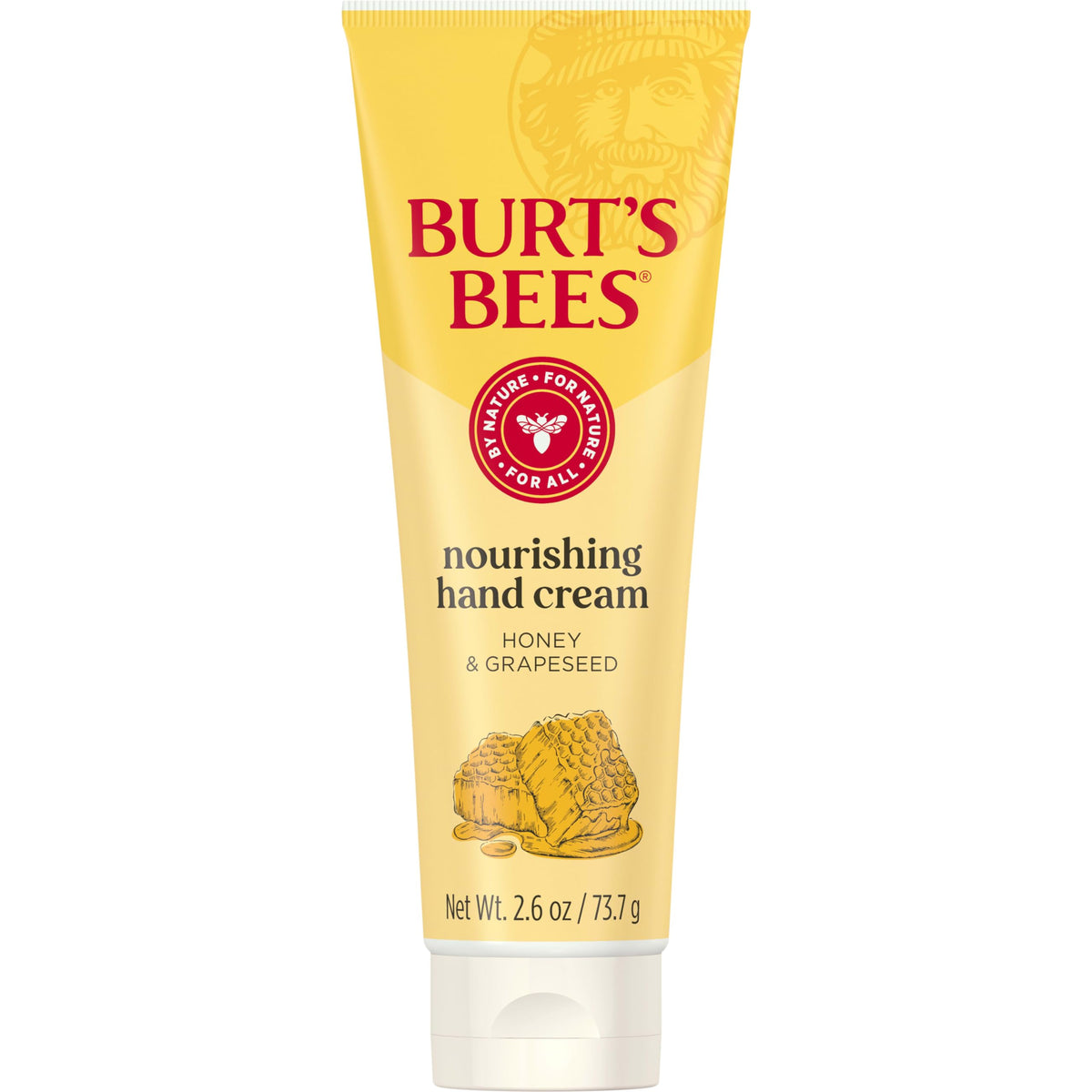 Burt's Bees Nourishing Honey Grapeseed Hand Cream tube providing rich hydration for dry hands.