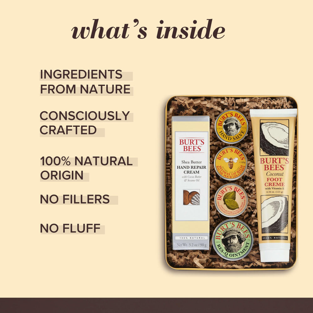 Burt's Bees Original Beeswax Lip Balm protects and soothes lips.