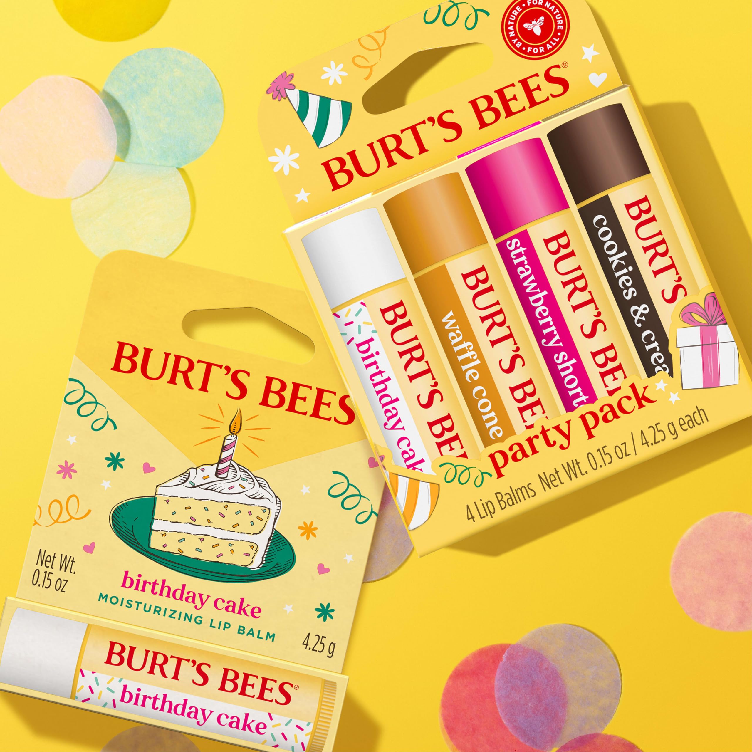 Festive Burt's Bees party packaging ready for gifting