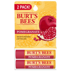 Burt's Bees Pomegranate Lip Balm tube front for compact hydration on the go