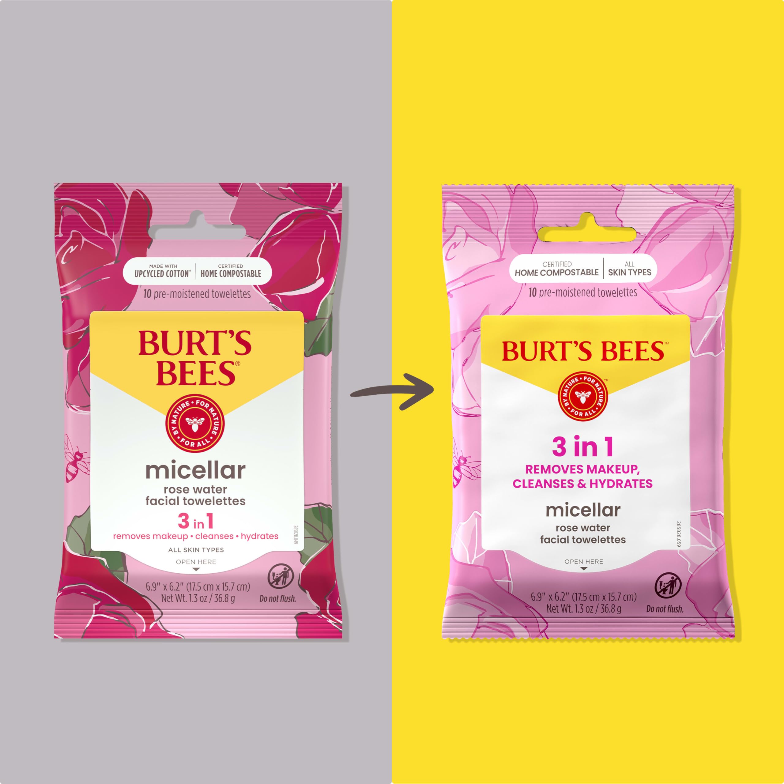 Burt's Bees quita maquillaje y limpia, hidratando la piel sin enjuague
