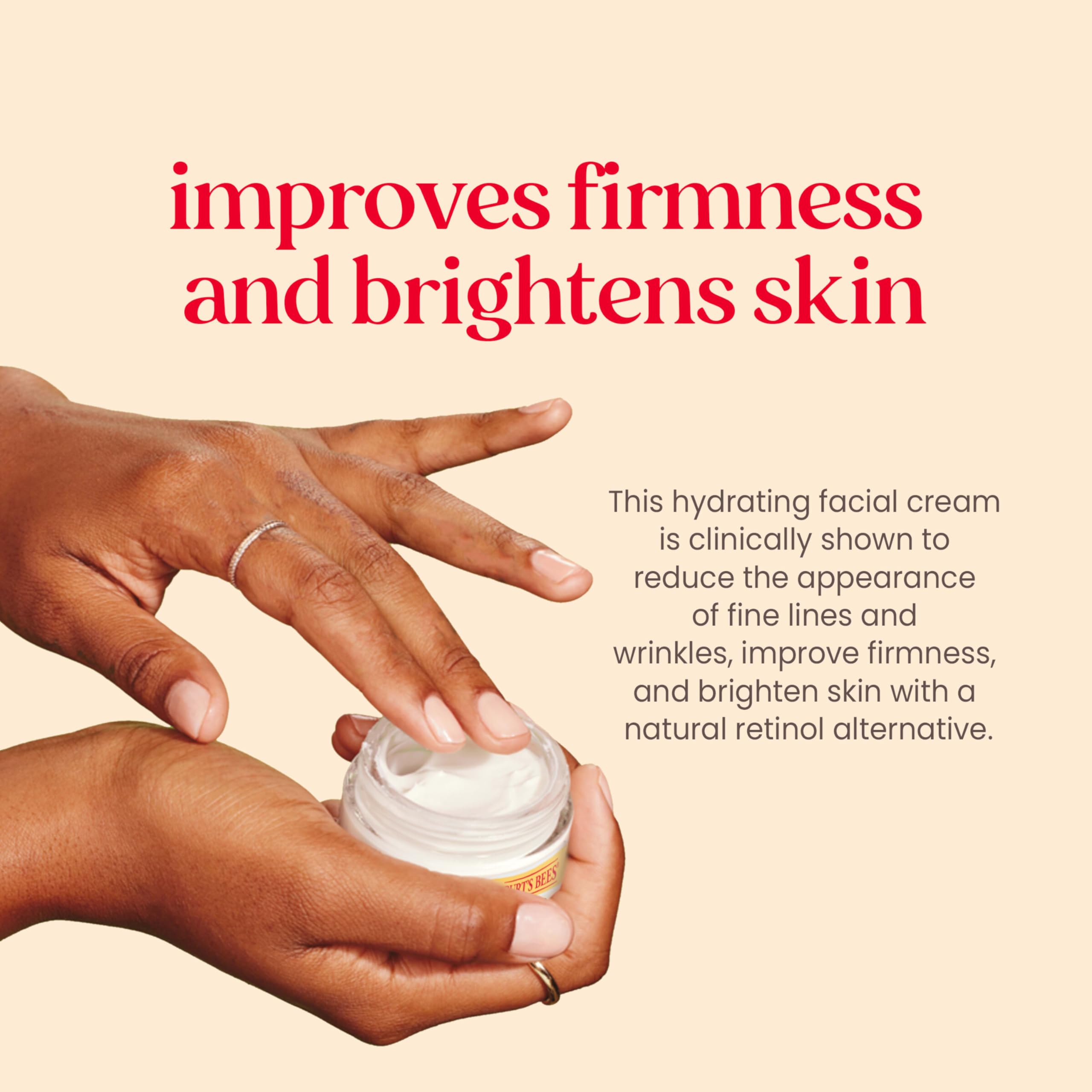 Burts Bees Renewal con bakuchiol suaviza la piel y mejora la elasticidad.