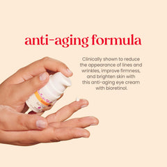 Burt's Bees Renewal Eye Cream dots demonstrate gentle morning and evening use.