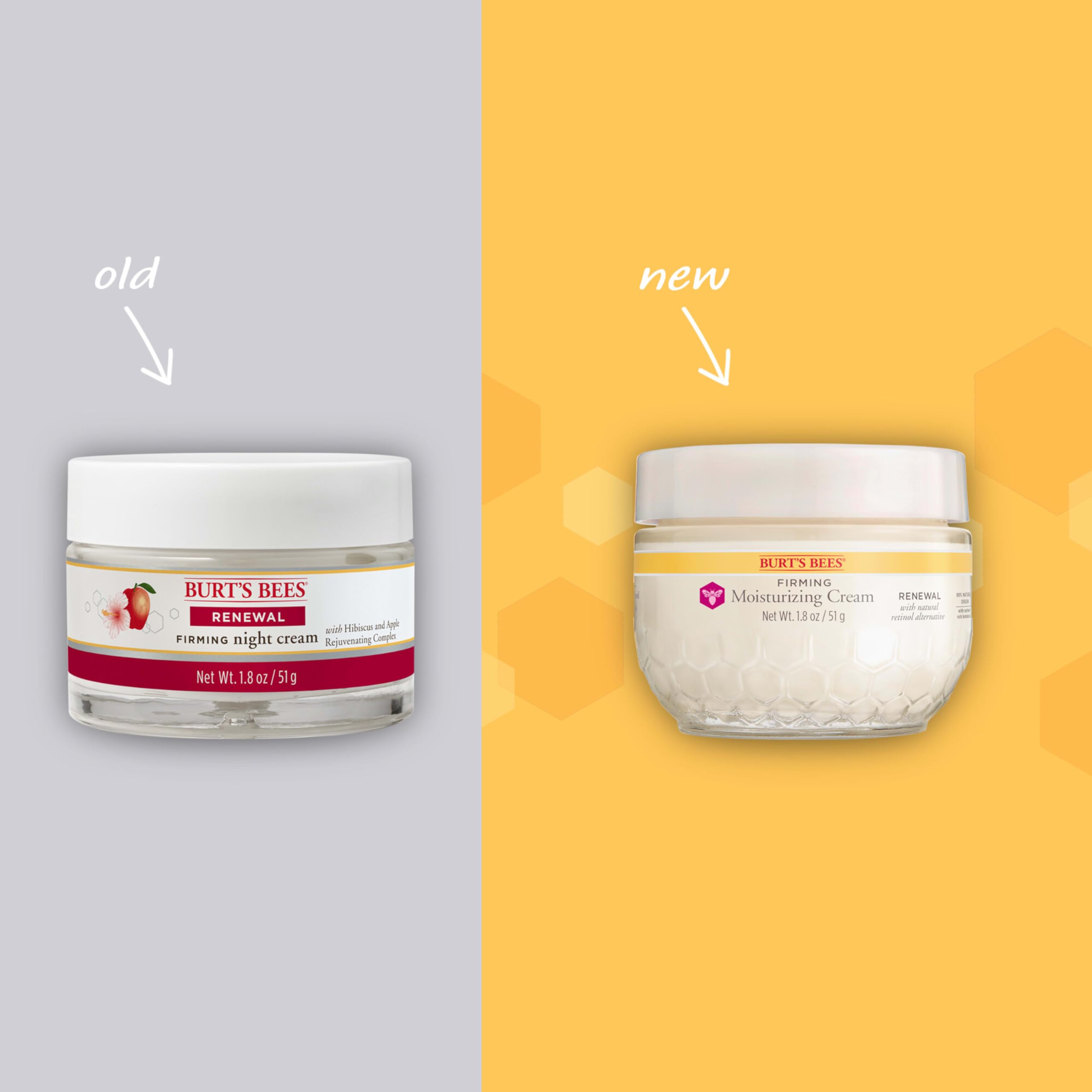 Burt's Bees Renovación Firme crema facial, textura suave al aplicar