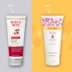 Burt's Bees Renewal Refining Cleanser con Vitamina E nutre la piel durante la limpieza.