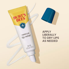 Burt's Bees Rescue Lip Relief, textura cremosa que suaviza labios irritados.