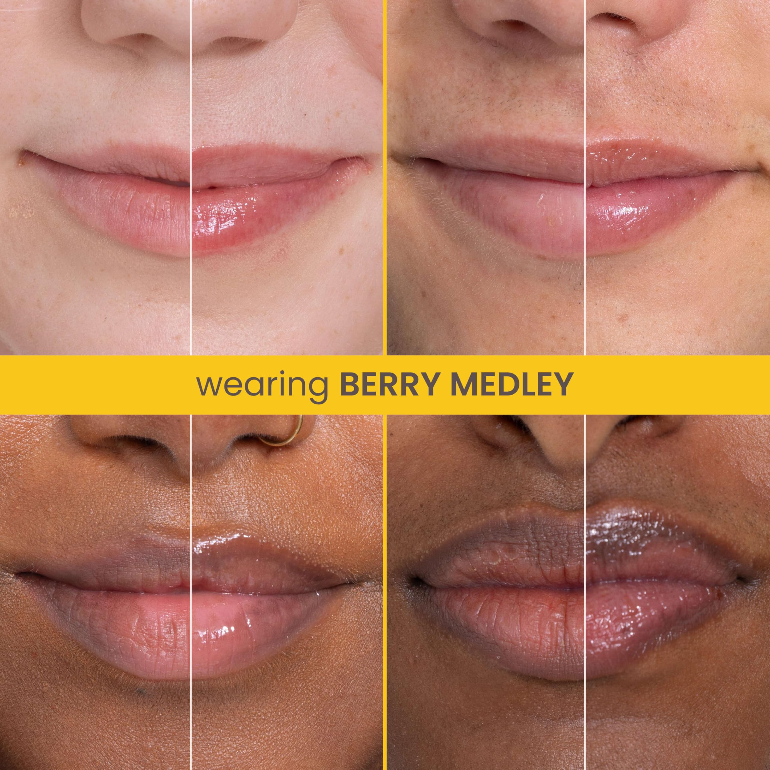 Swatch of Burt's Bees Rescue Lip Relief on dry lips