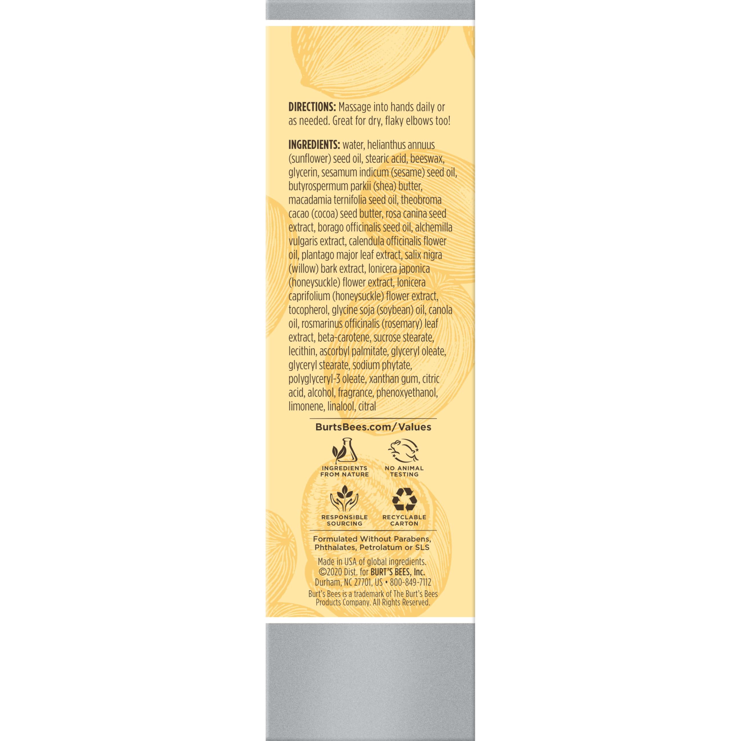 Burt's Bees rutina diaria de cuidado de manos con crema reparadora.