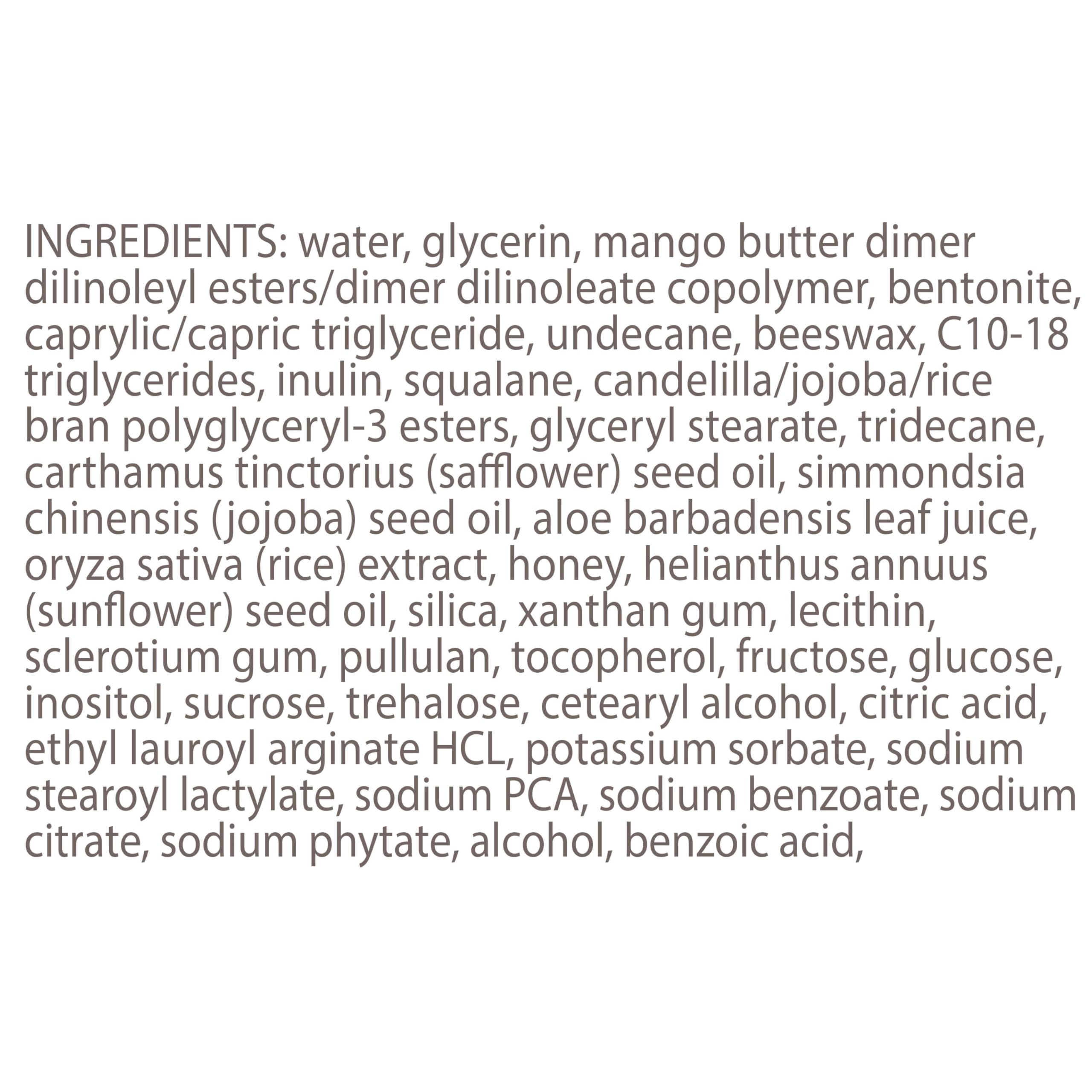 Burt's Bees Sensitive Moisturizing Cream ingredients highlight aloe vera and rice milk.