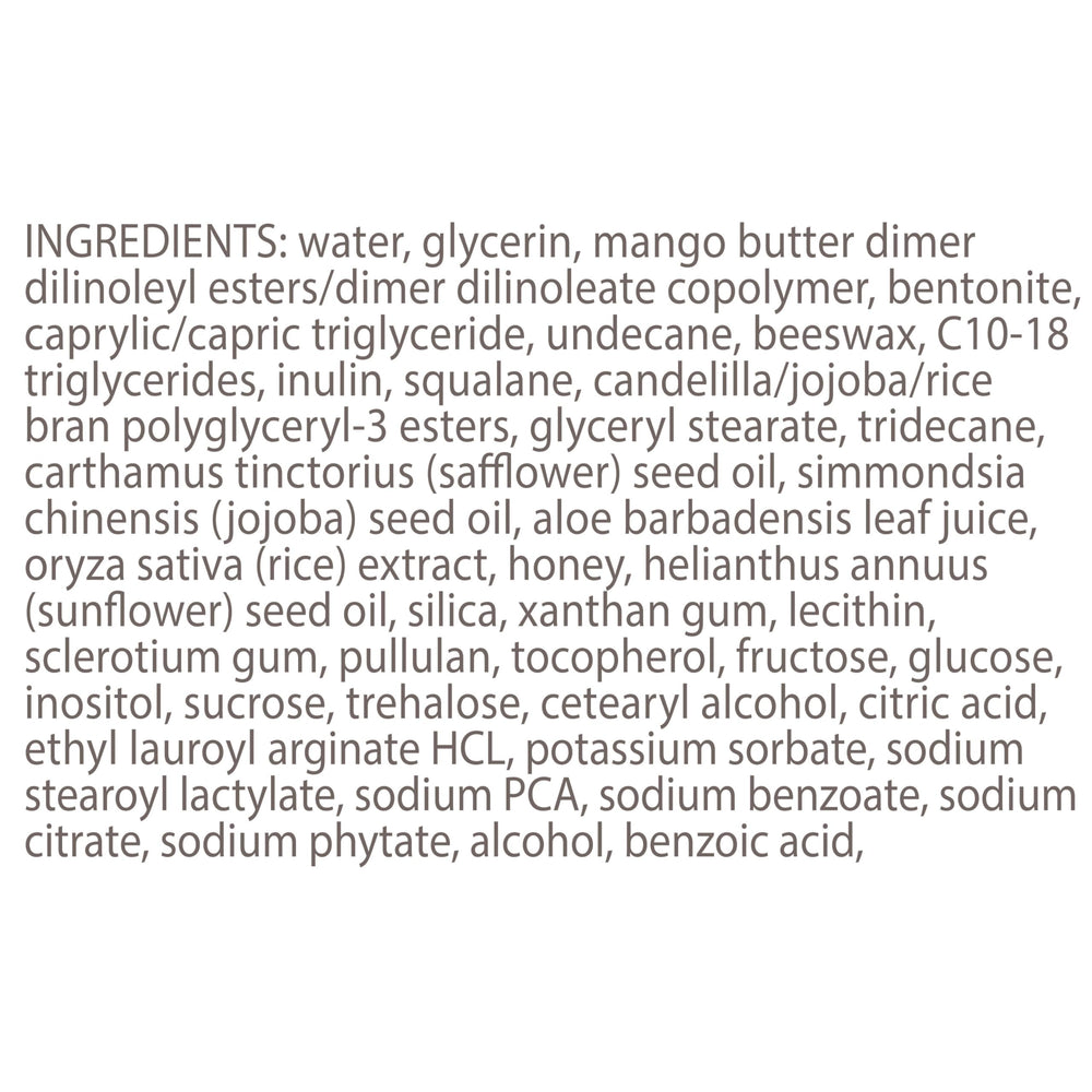 Burt's Bees Sensitive Moisturizing Cream ingredients highlight aloe vera and rice milk.