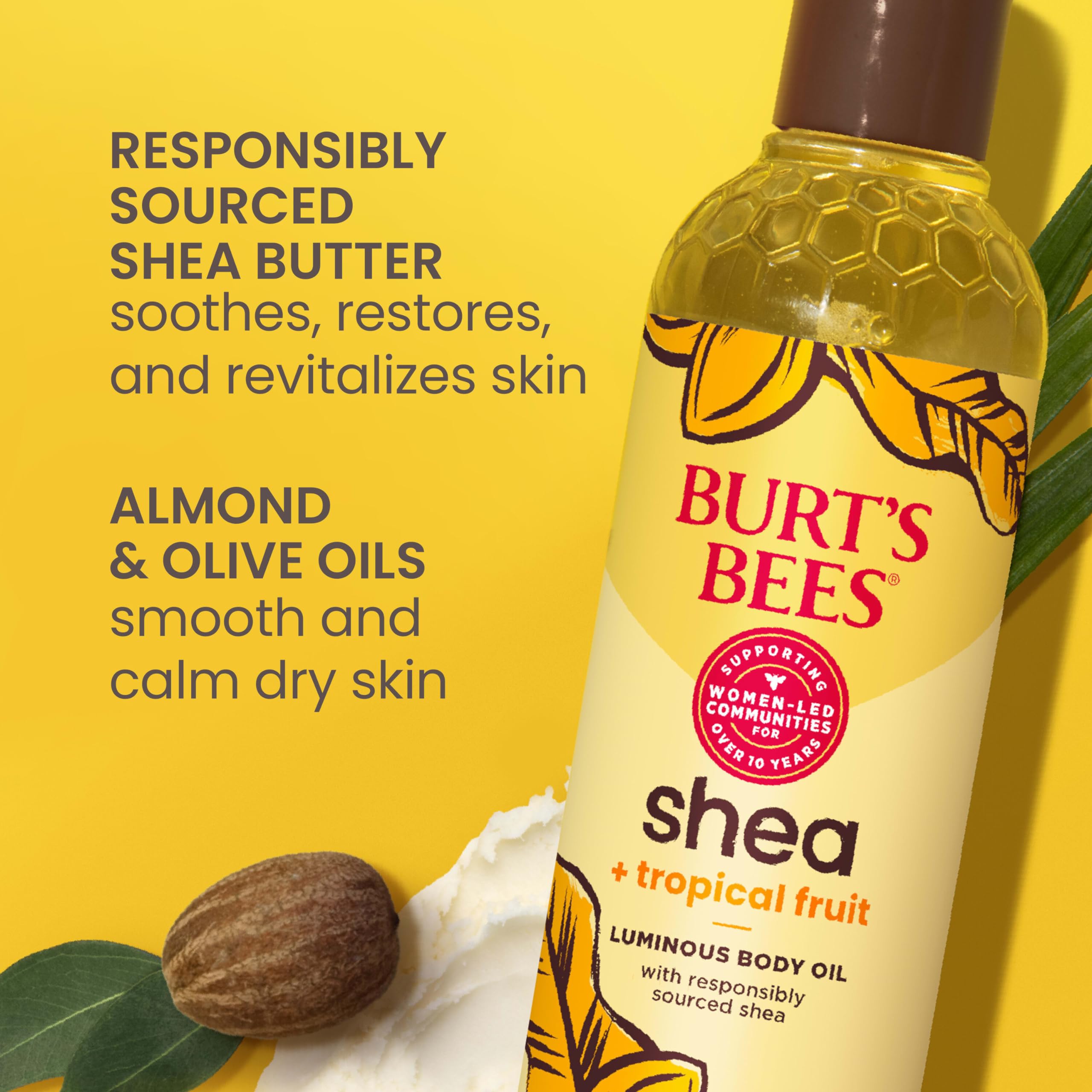 Aplicación diaria de Burt's Bees para piel hidratada y cabello brillante