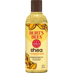 Burt's Bees Shea + Tropical Fruit Luminoso Aceite Corporal en botella, hidrata sin grasa