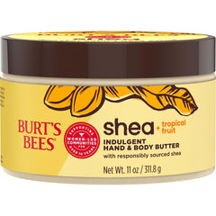 Burt's Bees manteca de shea-fruta tropical, hidratación para manos y cuerpo.