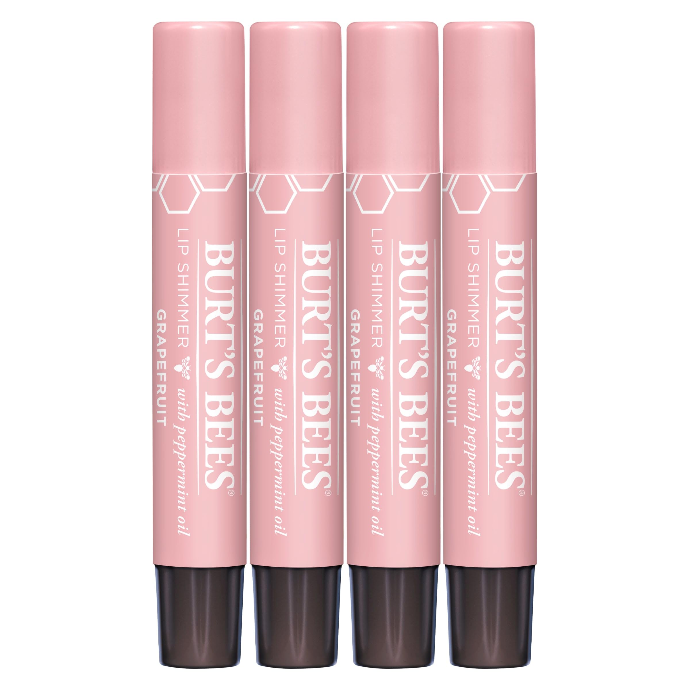 Burt's Bees Shimmer Lip Tint Grapefruit tube for hydrating, subtle glow.